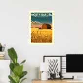  North Dakota Poster (Thuiskantoor)