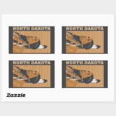North Dakota Rechthoekige Sticker (Vel)
