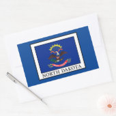 North Dakota Rechthoekige Sticker (Envelop)