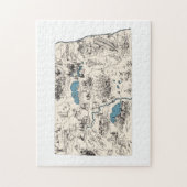 North Dakota Shaped Dakotan  Afbeelding Map Legpuzzel (Verticaal)