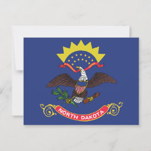 North Dakota Staatsvlag Peace Garden Eagle Briefkaart
