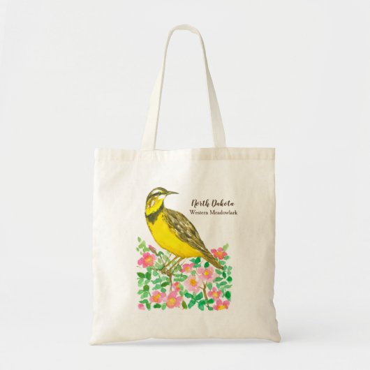 North Dakota State Bird Western Meadowlark Tote Bag (Voorkant)