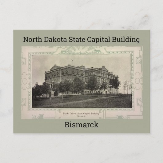 North Dakota State Capital Building 1908 Briefkaart (Voorkant)