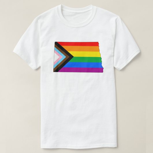 North Dakota State Pride LGBTQ Progress Pride T-shirt (Design voorkant)
