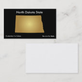 North Dakota State Visitekaartje Metallic Gold (Voorkant / Achterkant)