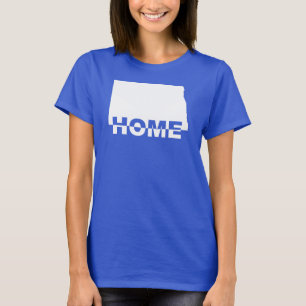 North Dakota Thuis Weg Van Staat T-Shirt Tees