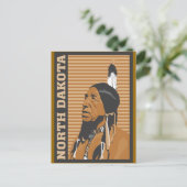 North Dakota Travel Design Briefkaart (Staand voorkant)