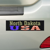 North Dakota USA. Bumpersticker (Op auto)