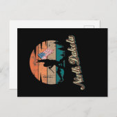 North Dakota USA Flag Briefkaart (Voorkant / Achterkant)