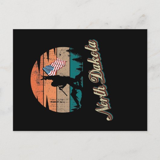 North Dakota USA Flag Briefkaart (Voorkant)