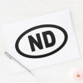 North Dakota - vel van 4 ovale auto stickers (Envelop)