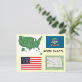 North Dakota, Verenigde Staten Briefkaart (Staand voorkant)