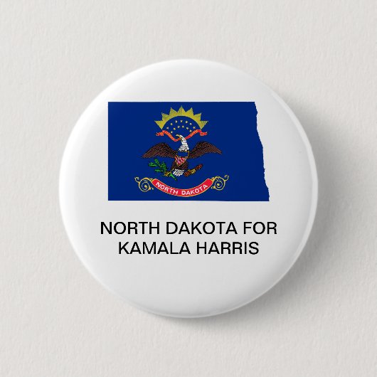North Dakota voor Kamala Harris 2024 Button (Voorkant)