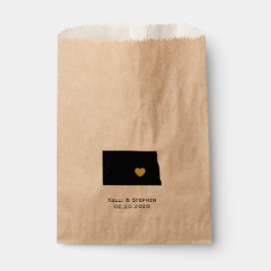 North Dakota Wedding Favor Traite Sacks, Sacs Cade