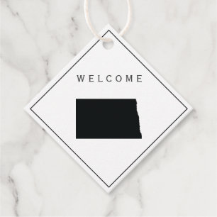 North Dakota Welcome Bag Gift Label Wedding Weeken