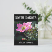 North Dakota Wild Roos Briefkaart (Staand voorkant)
