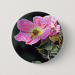 North Dakota Wild Roos Ronde Button 5,7 Cm