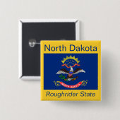 North Dakotan Flag Button (Voorkant /achterkant)
