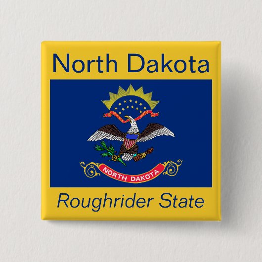North Dakotan Flag Button (Voorkant)