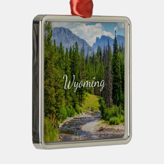 North Fork Shoshone River Premium Square Ornament (Rechts)