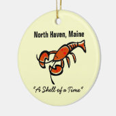 North Haven, Maine Lobster Keramisch Ornament (Links)
