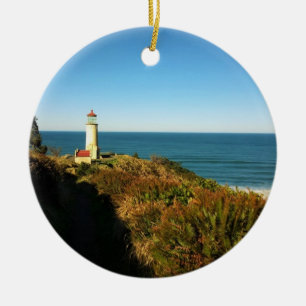 North Head Lighthouse, Cape Disappointment, WA Keramisch Ornament