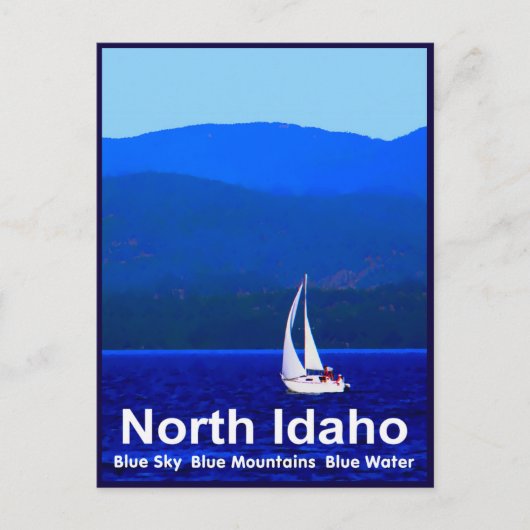 North Idaho Blue Briefkaart (Voorkant)