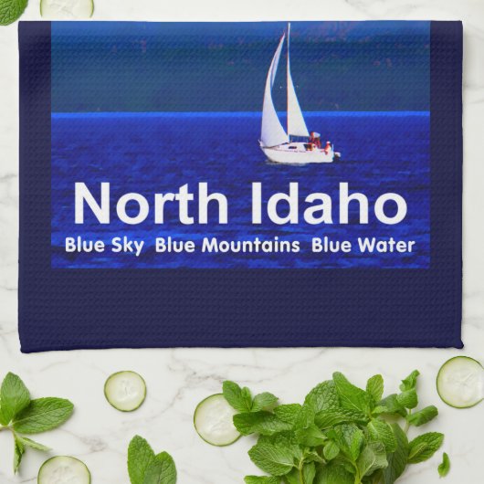 North Idaho Blue Theedoek (Gevouwen)