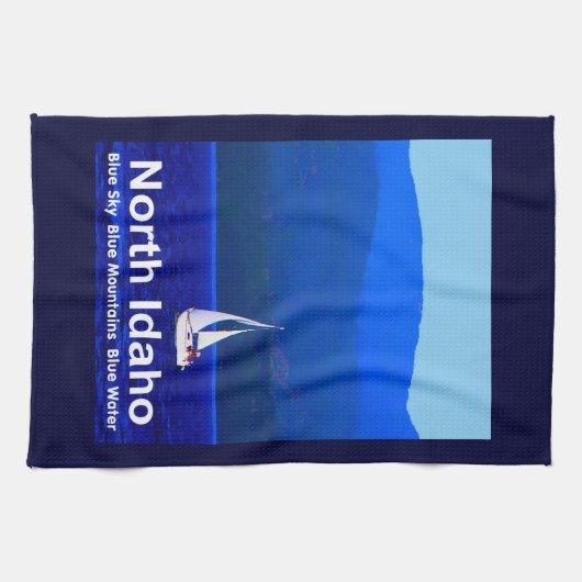 North Idaho Blue Theedoek (Horizontaal)
