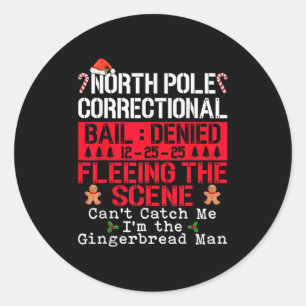 North Le Correctional Vlucht Uit De Gevangenis Kan Ronde Sticker