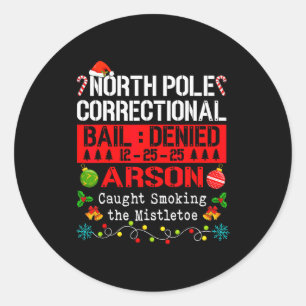 North Le Correctionale Brandstichting Betrapt Tijd Ronde Sticker