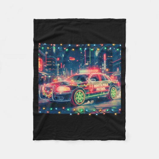 North Le Patrol Christmas Car Tee  Fleece Deken (Voorkant)