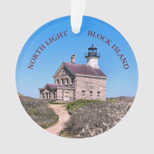 North Light, Block Island, Rhode Island Ornament (voorkant)