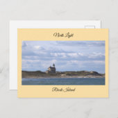 North Light Lighthouse Rhode Island Postcard Briefkaart (Voorkant / Achterkant)