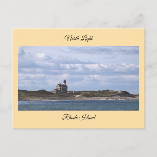 North Light Lighthouse Rhode Island Postcard Briefkaart (Voorkant)