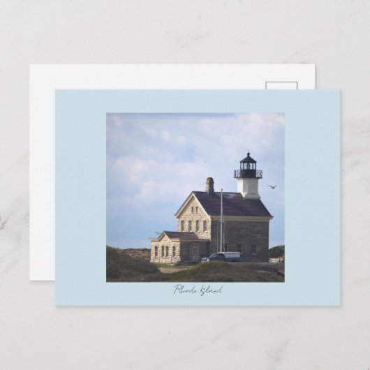 North Light Lighthouse Rhode Island Postcard Briefkaart (Voorkant / Achterkant)