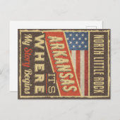 North Little Rock Arkansas Briefkaart (Voorkant / Achterkant)