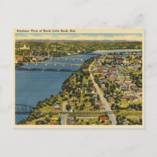 North Little Rock Arkansas Vintage Luchtzicht Briefkaart