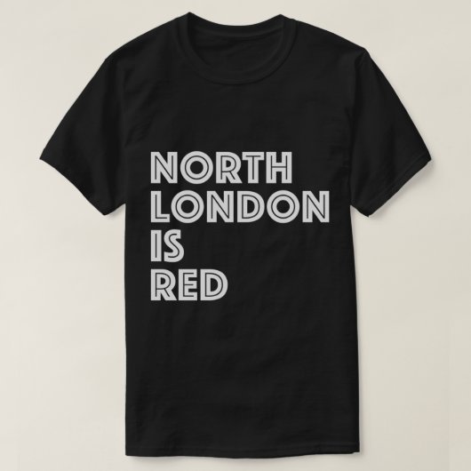North London is Red T-shirt (Design voorkant)