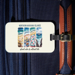 North Mariana Island - Eiland Rust & Cultureel Get Bagagelabel