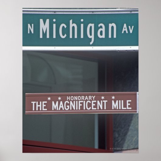 'North Michigan Avenue and The Magnificous Mile' Poster (Voorkant)