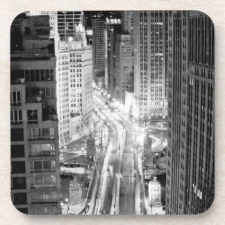North Michigan Avenue in Chicago na de winter Onderzetter