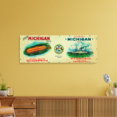 North Michigan Corn LabelGrand Rapids, MI Canvas Afdruk (Insitu (Woonkamer))