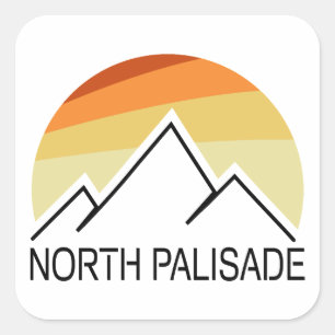 North Palisade California Retro Vierkante Sticker