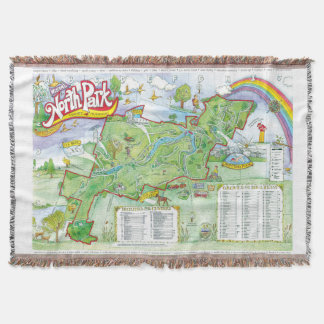 North Park Map Blanket - Pittsburgh, PA Deken