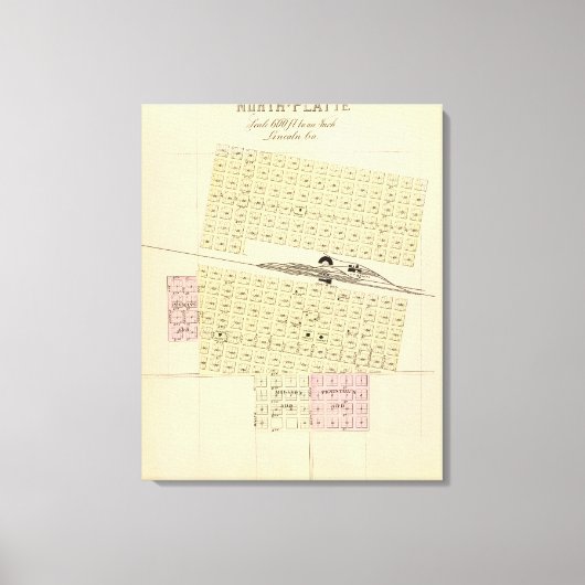 North Platte, Nebraska Canvas Afdruk (Voorkant)