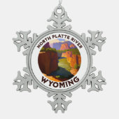 North Platte River Tin Sneeuwvlok Ornament (Voorkant)