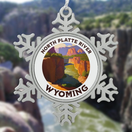 North Platte River Tin Sneeuwvlok Ornament