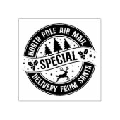 North Pole Air Mail Speciale levering Rubberstempel (Afrduk)