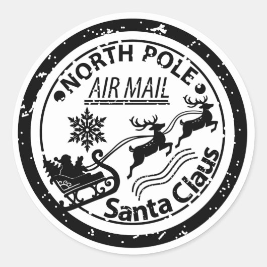 North Pole Air Mail Sticker (Voorkant)